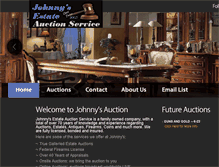 Tablet Screenshot of johnnysauction.com